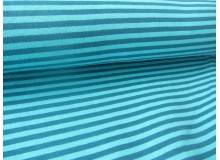 Jersey - Ringel Streifen türkis petrol